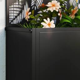 STILVORA Raised Planter with Trellis 113 cm Black - thumbnail 9