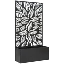 STILVORA Raised Planter with Trellis 113 cm Black - thumbnail 4