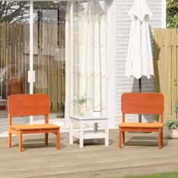 Berkfield Home Garden Chairs 2 pcs Wax Brown 60x52.5x72 cm Solid Wood Pine - thumbnail 1