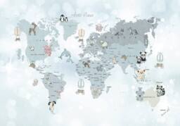 Superfresco Easy Whole Wide World Blue Print To Order 3m x 2.8m Mural - thumbnail 2