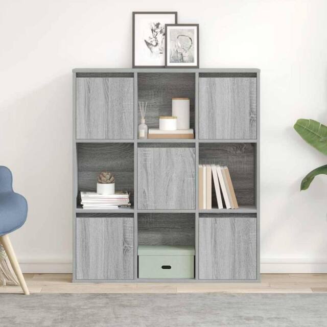 Berkfield Home Durable Bookcase Grey Sonoma 89x24x101.5 cm Engineered Wood - image 1