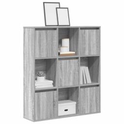 Berkfield Home Durable Bookcase Grey Sonoma 89x24x101.5 cm Engineered Wood - thumbnail 2