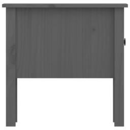 Berkfield Home Side Table Grey 50x50x49 cm Solid Wood Pine - Size: 50 x 50 x 49 cm - thumbnail 8