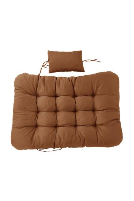 Living and Home Fluffy Thick Hanging Swing Chair Cushion in Brown - image 1