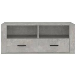 Berkfield Home TV Cabinet Concrete Grey 100x35x40 cm Engineered Wood - Size: 100 x 35 x 40 cm - thumbnail 6