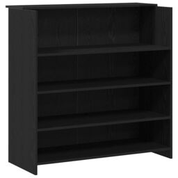 Berkfield Home Reception Desk Black Oak 180x50x103.5 cm Engineered Wood - thumbnail 8
