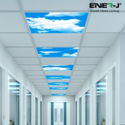 ENER-J 6 Pack LED Sky Panels 60x60cm 3D Cloud Cool White - Size: 25 cm diameter x 19 cm high - thumbnail 6