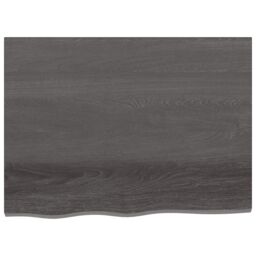 Berkfield Home Wall Shelf Dark Grey 80x60x(2-6) cm Treated Solid Wood Oak in Brown - thumbnail 2