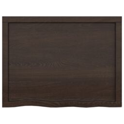 Berkfield Home Wall Shelf Dark Grey 80x60x(2-6) cm Treated Solid Wood Oak in Brown - thumbnail 5