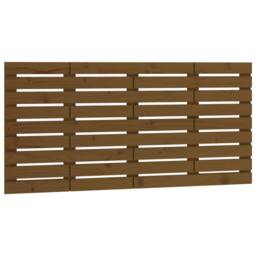 Berkfield Home Wall Headboard Honey Brown 126x3x63 cm Solid Wood Pine - Size: 126 x 3 x 63 cm - thumbnail 3