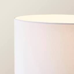 ValueLights Hiru 3 Tier Wooden Shelf Floor Lamp with Large Drum Shade & Bulb in White - thumbnail 4