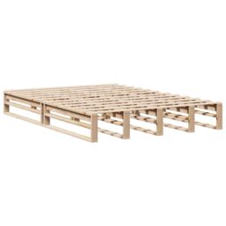 Berkfield Home Bed Frame without Mattress 120x200 cm Solid Wood Pine in Brown - Size: Small Double - thumbnail 5