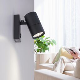 Harper Living 1 Light GU10 Spotlight Black with nail switch - thumbnail 1