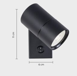 Harper Living 1 Light GU10 Spotlight Black with nail switch - thumbnail 6