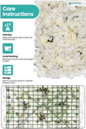 Neel Blue Artificial Flower Wall Panel Decorative Wedding Photography Backdrop in Off-White - thumbnail 5