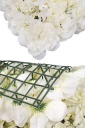 Neel Blue Artificial Flower Wall Panel Decorative Wedding Photography Backdrop in Off-White - thumbnail 4