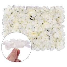 Neel Blue Artificial Flower Wall Panel Decorative Wedding Photography Backdrop in Off-White - thumbnail 2