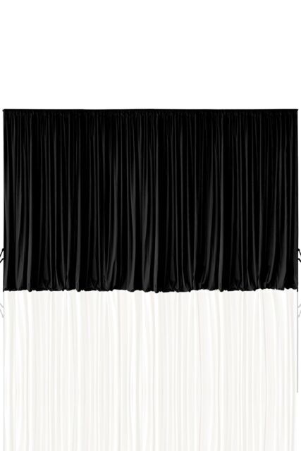 Neel Blue 3x3 Metres Curtain Backdrop, Polyester Fabric Drapes in Black - Size: 300 cm - image 1