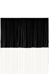Neel Blue 3x3 Metres Curtain Backdrop, Polyester Fabric Drapes in Black - Size: 300 cm - thumbnail 1