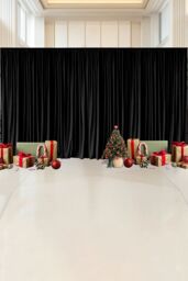 Neel Blue 3x3 Metres Curtain Backdrop, Polyester Fabric Drapes in Black - Size: 300 cm - thumbnail 6