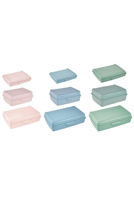 Keeeper Set Of 9 Clip Lock Fresh Food Container - Blue/Pink/Green - image 1