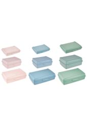 Keeeper Set Of 9 Clip Lock Fresh Food Container - Blue/Pink/Green - thumbnail 1