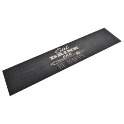 Berkfield Home Kitchen Rug Washable Kitchen Black 60x300 cm Velvet