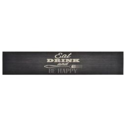 Berkfield Home Kitchen Rug Washable Kitchen Black 60x300 cm Velvet - thumbnail 2