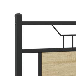 Berkfield Home Durable Bed Frame without Mattress Sonoma Oak 140x190 cm Engineer in Brown - thumbnail 9