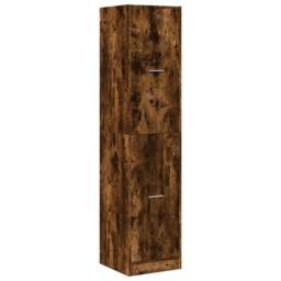 Berkfield Home Elegant Apothecary Cabinet¬†Smoked Oak 40x41x174.5 cm Engineered Wood in Brown - thumbnail 1