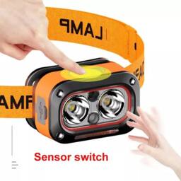 Kelvenix Rechargeable Head Torch Light Waterproof in Orange - thumbnail 3