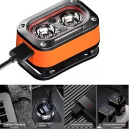Kelvenix Rechargeable Head Torch Light Waterproof in Orange - thumbnail 4