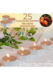 Deco Express Scented 25 Packs Tealights - Clementine Spice in Beige - thumbnail 2