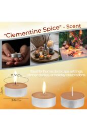 Deco Express Scented 25 Packs Tealights - Clementine Spice in Beige - thumbnail 3