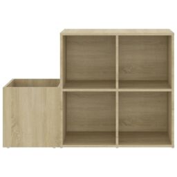 Berkfield Home Hall Shoe Cabinet Sonoma Oak 105x35.5x70 cm Engineered Wood in Brown - thumbnail 5