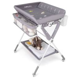 Costway Diaper Changing Station Foldable Baby Changing Table in Grey - thumbnail 1