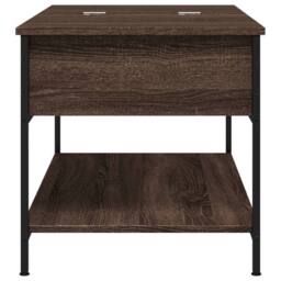 Berkfield Home Coffee Table Brown Oak 100x50x50 cm Engineered Wood & Metal - Size: 100 x 50 x 50 cm - thumbnail 6