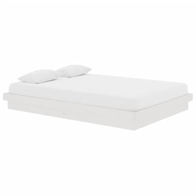 Berkfield Home Beautiful 819908 Bed Frame without Mattress White Solid Wood 140x - image 1
