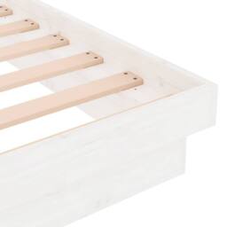 Berkfield Home Beautiful 819908 Bed Frame without Mattress White Solid Wood 140x - thumbnail 8