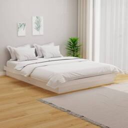 Berkfield Home Beautiful 819908 Bed Frame without Mattress White Solid Wood 140x - thumbnail 2