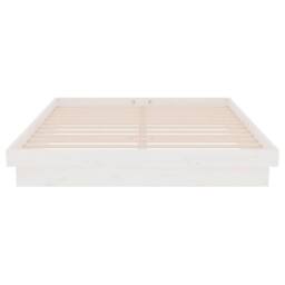 Berkfield Home Beautiful 819908 Bed Frame without Mattress White Solid Wood 140x - thumbnail 5