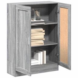 Berkfield Home Book Cabinet Grey Sonoma 82.5x30.5x115 cm Engineered Wood - thumbnail 4