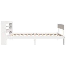 Berkfield Home Beautiful Bed Frame without Mattress White 90x190 cm Single Solid - thumbnail 5