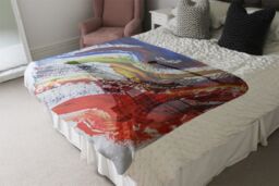 Benjamin Tate Design Paris In Paint Blanket in Natural - Size: 120 cm x 150 cm - thumbnail 3