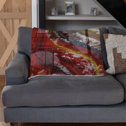 Benjamin Tate Design Paris In Paint Blanket in Natural - Size: 120 cm x 150 cm - thumbnail 2