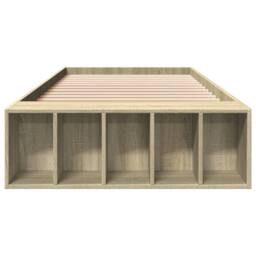 Berkfield Home Modern Bed Frame without Mattress Sonoma Oak 75x190 cm Small Single in Light Tan - thumbnail 4