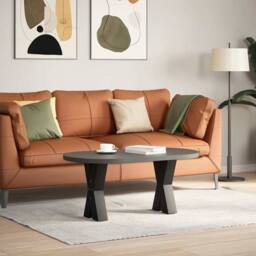 Berkfield Home Coffee Table Legs X-Shaped 2 pcs Black 28x(42-43) cm Steel