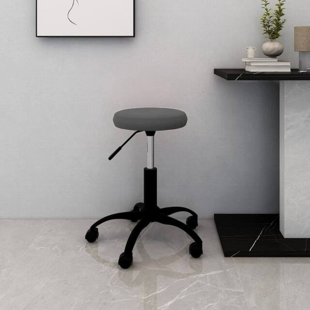 Berkfield Home Office Swivel Chair Dark Grey Velvet - image 1