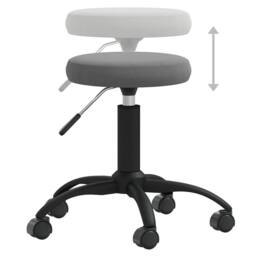 Berkfield Home Office Swivel Chair Dark Grey Velvet - thumbnail 6