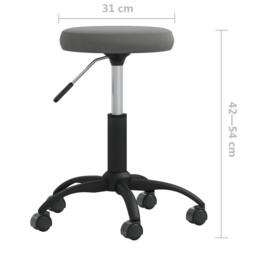 Berkfield Home Office Swivel Chair Dark Grey Velvet - thumbnail 7